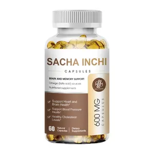 Food Grade 60pcs Sacha Inchi Oil Capsule 600mg Organic Sacha Inchi Seed Extract