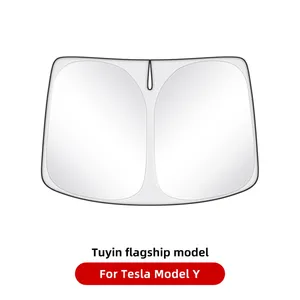 Pare-soleil avant StarNav pour Tesla Model Y/3 Juniper 2021-2025 – Isolation UV pour vitre de toit de voiture - Product Image 5