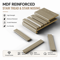Marche d'escalier REGAL en MDF, enduite d'apprêt, peignable, antidérapante, effet bois, abordable, taille personnalisée pour escaliers
