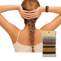 Vente en gros logo personnalisé cheveux cravate bracelet spirale rétro tissé à la main boho élastique cheveux cravates pour les filles