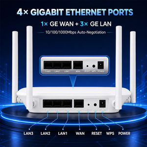 Router WiFi AC1200 de doble banda 1200Mbps 4GE+2.4G+5G+ WiFi5, modo AP, LAN inalámbrica y LAN con cable. Router wifi en promoción para el hogar y la oficina. - Product Image 2