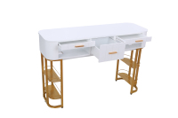 Ensemble table et chaise en bois moderne pour salon de manucure et usage domestique