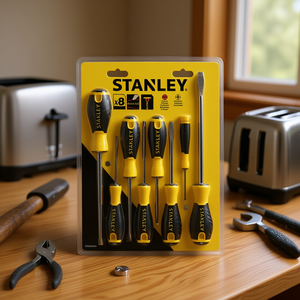 Stanley <b>Screwdriver</b> <b>Set</b> 8 Pieces Essential Tools For Household Repair - Product Image 3