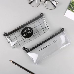 Estuche de Lápices de Plástico PVC Transparente Personalizado al por Mayor, Bolsa de Cosméticos de Gran Capacidad, Bolsa de Lápices Escolar para Niños - Product Image 2