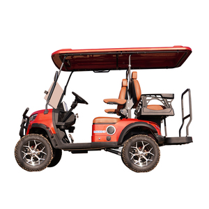 Voiture de <span class=keywords><strong>golf</strong></span> électrique <span class=keywords><strong>4</strong></span> places avec sièges en cuir souple, confortable pour de longues balades - Product Image 4