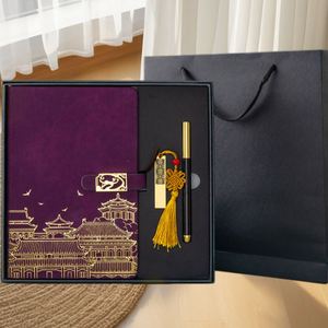 Chinese Style Customized Color 3-in-1 <b>Set</b> Handmade UV Printed Paper Material Promotional Business <b>Gift</b> <b>Set</b> for Company Employee - Product Image 4