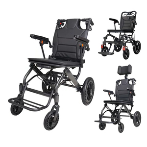 Silla de ruedas manual de alta calidad al por mayor, silla de ruedas con reposabrazos plegable de aluminio, silla de ruedas ligera para personas mayores con discapacidad - Product Image 1