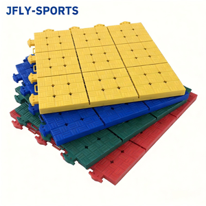 Baldosas deportivas entrelazadas que absorben los impactos, suelo modular acolchado para proteger las rodillas en canchas de baloncesto - Product Image 1