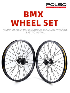 WS017 20インチ アルミ合金ホイールセット 120ノッチ ハブ 右/左ドライブ BMX用 軽量ホイール - Product Image 1