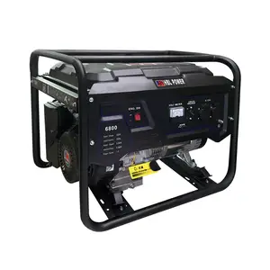 Desain baru rumah tangga portabel mulai tangan 25L tangki bahan bakar daya 230V nilai 5kw generator gas bensin