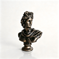 Buste en résine finition bronze, sculpture classique de figure masculine, statue romaine, couleur et taille personnalisables, matériau artistique pour jardin extérieur