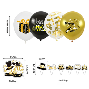 Venta al por Mayor <span class=keywords><strong>de</strong></span> Artículos <span class=keywords><strong>de</strong></span> Decoración <span class=keywords><strong>para</strong></span> Fiestas <span class=keywords><strong>de</strong></span> <span class=keywords><strong>Año</strong></span> Nuevo en Dorado y Negro, Juego <span class=keywords><strong>de</strong></span> Decoración <span class=keywords><strong>para</strong></span> la Celebración del Cuenta Regresivo - Product Image 5