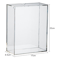 Boîte de présentation de fleurs sèches créatives en acrylique Transparent pour plexiglas ombre cadre Photo stockage Vase mémoire affichage présentoir