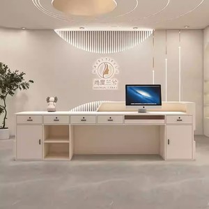 Mostrador de Caja Minimalista Moderno, Mostrador de Recepción para Empresas, Salón de Belleza, Tienda de Ropa Femenina, Institución de Capacitación, Peluquería - Product Image 5
