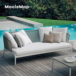 Ensemble de salon d'extérieur meubles en rotin piscine de luxe chaise nordique <span class=keywords><strong>transat</strong></span> piscine étanche balcon moderne jardin hôtel patio canapé - Product Image 2