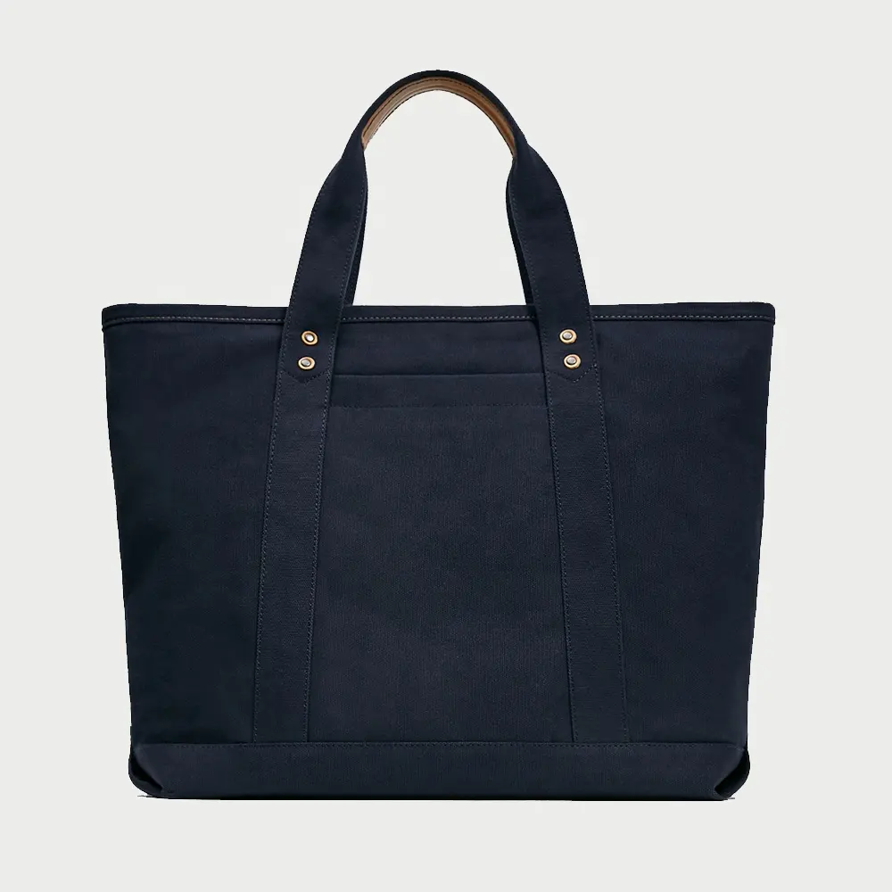 Японская сумка SS22 с кожаной отделкой, модная трендовая мужская сумка-тоут через плечо из хлопчатобумажной ткани