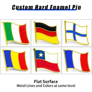 เข็มกลัดเคลือบโลหะแบบอ่อนแม่เหล็กธงประเทศชิลีดีไซน์ตราของคุณเอง - Product Image 3