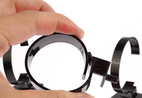 Présentoir de montres à anneau dentelé noir, ajustable, brillant, en forme de cercle, organiseur, 1 pièce