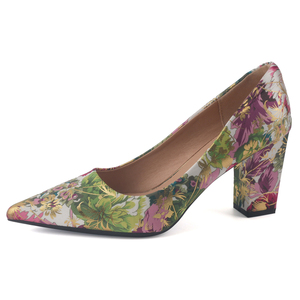Nouvelles Chaussures de Qualité pour Femmes, <span class=keywords><strong>Fournisseur</strong></span> Direct, à Bout Pointu, Talon Épais, Imprimées, Grandes Tailles, Design Tendance - Product Image 1