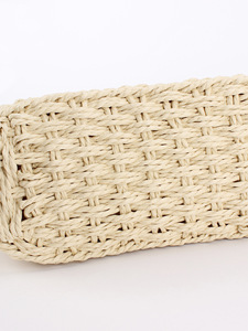 Sac tissé à la main en corde de papier ajourée, grande capacité, pour les vacances et les voyages, avec fermeture éclair et doubles bretelles, idéal pour la plage estivale Tanjing - Product Image 4