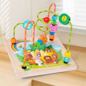 Cadeau de premier anniversaire pour bébé de 1 an, jouets d'apprentissage Montessori en bois pour la sécurité des bébés, cube d'activités - Product Image 5