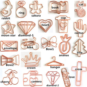 Offre Spéciale créatif étudiant trombones forme spéciale or métal Animal/fleur trombones pour bureau papeterie signets Clips - Product Image 2