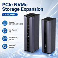 Boîtier SSD M.2 NVMe double baie, USB-C 10 Gbps, clonage hors ligne, ventilateur, sans outil, 2x8 To 2230/2280, aluminium+ABS pour Win/Mac/Linux