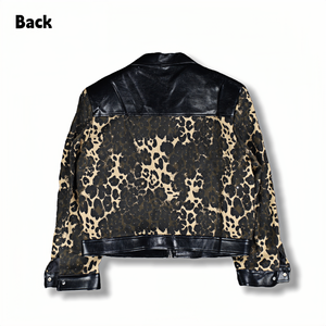 Chaqueta de Hombre con Estampado de Leopardo de Diseño Nuevo Personalizado, Chaqueta de Cuero con Bolsillos y Cremallera, Ropa de Abrigo para Otoño e Invierno para Hombre - Product Image 3