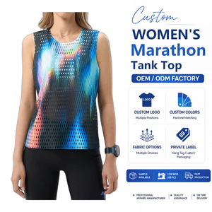 Canotta da Corsa Senza Maniche per Donna, Ultra Leggera in Rete, Asciugatura Rapida, per <span class=keywords><strong>Allenamento</strong></span> Maratona, Logo e Motivo Personalizzabili - Product Image 1