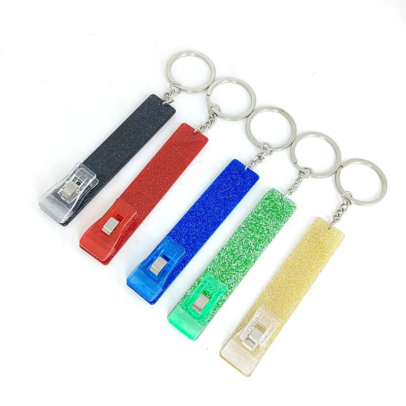 Fabriek Sleutelhanger Creditcard Grabber Sleutelhanger Set Acryl Creditcard Puller Sleutelhangers Ring