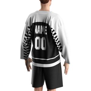 Camiseta Deportiva de Manga Larga con Cuello en V para Hombre, Talla Grande, Uniforme de Equipo, Jersey de Hockey Europeo Económico - Product Image 5