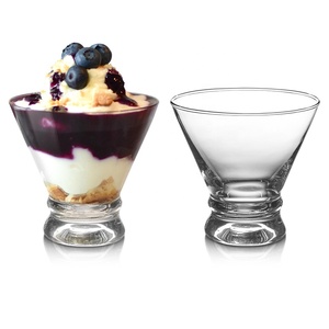 Bicchiere da Dessert 8oz a Forma di Bouquet, Coppa per Gelato, Bicchieri da Martini Senza Stelo Trasparenti - Product Image 6