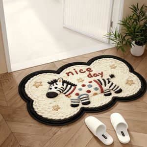Tapis de salle de bain absorbant en forme d'animal de dessin animé, séchage rapide, antidérapant, nouveauté, paillasson pour usage domestique, fibre de polyester - Product Image 5
