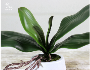 Plantes vertes artificielles 1 lot, feuilles d'orchidées papillon sensation de la main, pour décoration de la maison et du bureau - Product Image 6