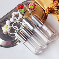 Ventes chaudes de contenants de brillant à lèvres argentés 2,5 ml 4 ml 6 ml, tubes vides pour brillant à lèvres, contenants pour huile à lèvres, accessoires de marque privée