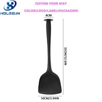 Nouvelle conception, spatule à crêpes en silicone sans BPA, résistante à la chaleur, pour la cuisine, la préparation des aliments, spatule à wok avec poignée debout