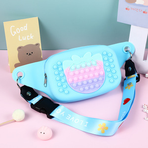 2022 Hot Silicones <b>Popping</b> Waist Bag Kids Fidgets Stress Relief Waterproof Fanny Pack Waist Bag Toy - Product Image 6