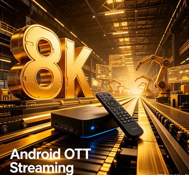 Household Quad Core Android 12 OTT Smart TV Box High Definition 8K Video Playback