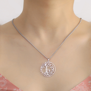 Collana Albero della Vita Myshape, Collana Famiglia Madre e Figli, Amuleto Protettivo in Acciaio Inossidabile, Regalo per la <span class=keywords><strong>Mamma</strong></span> - Product Image 3