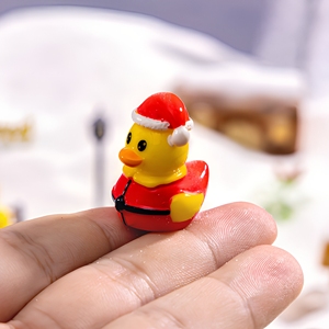 Christmas Mini Plastic Duck Light <strong>Keychain</strong> Cute Cartoon Yellow Duck Holiday Decoration Small Tabletop Ornament for Party - Product Image 5