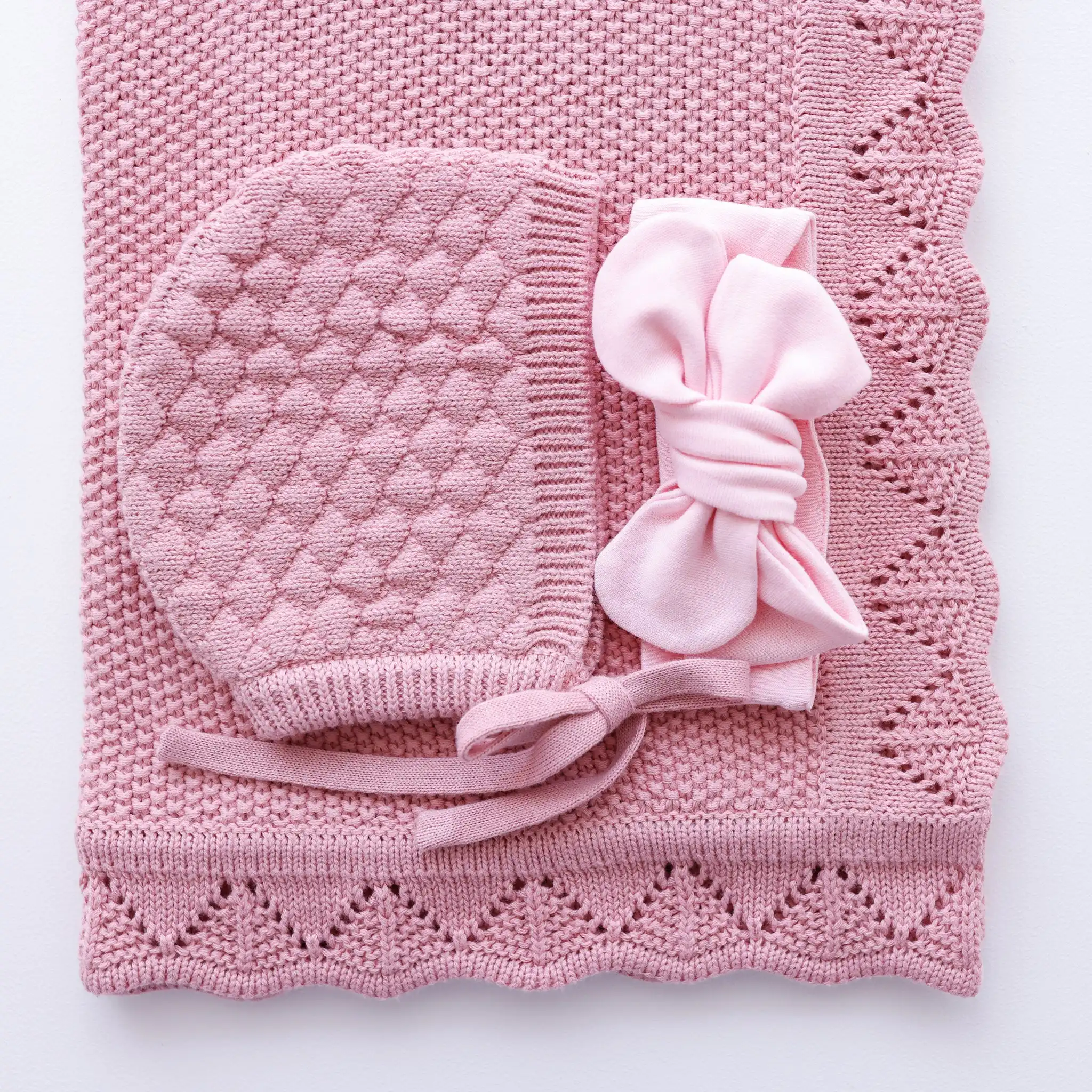 Gots Certificated Private Label Knit Solid Color Dyeing Organic Cotton Knit Baby Blanket