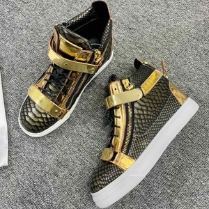 Zapatos informales <span class=keywords><strong>de</strong></span> alta calidad para hombre y mujer, zapatillas altas <span class=keywords><strong>de</strong></span> cuero auténtico, tenis Unisex GZ 35-48, zapatos deportivos <span class=keywords><strong>de</strong></span> marca <span class=keywords><strong>de</strong></span> lujo 0125 - Product Image 1