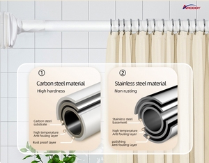 ARODDY-Tringle <span class=keywords><strong>à</strong></span> <span class=keywords><strong>Rideaux</strong></span> Pivotant en Métal Plat Décoratif, Pivotant, pour Maison et Extérieur - Product Image 3