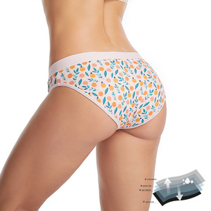 6 colori giovani ragazze adolescenti stampate periodo biancheria intima 4 strati traspirante zoccoli flusso pesante <span class=keywords><strong>mutandine</strong></span> d'epoca <span class=keywords><strong>senza</strong></span> assorbenti - Product Image 3