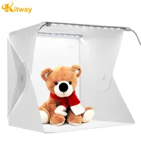 Kitway — Kit de boîte lumineuse de Studio de photographie professionnelle, 20cm, avec luminosité réglable, barre lumineuse LED