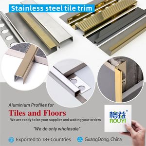Profil décoratif de luxe en acier inoxydable SUS304, finition or champagne, pour coins de <span class=keywords><strong>carrelage</strong></span> - Product Image 4