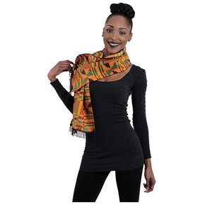 Bán Buôn Giá Rẻ Giá Nhanh Chóng Vận Chuyển 15X150Cm 20X150Cm 15X180Cm Hai Mặt In Ấn Phi Kente Vải Khăn - Product Image 4