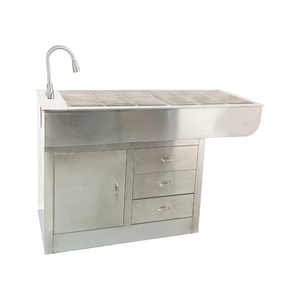 Mesa de Procedimientos Veterinarios para Mascotas, Mesa de Tratamiento de Acero Inoxidable Antioxidante para Exámenes, Inyecciones y Cuidado Médico de Mascotas - Product Image 1