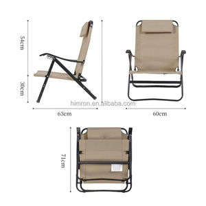 Sedia a Sdraio Pieghevole Portatile ad Alta Capacità di Carico con Cuscino, <span class=keywords><strong>Design</strong></span> Moderno in Alluminio per Esterni, Spiaggia, Pesca, Pause <span class=keywords><strong>Pranzo</strong></span> - Product Image 4