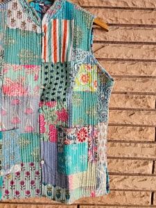 2026 Premium Handmade Block Print Cotton Quilted Winter Half Jacket Bohemian Ethnic Wear for Women Stylish Gift for Her - Product Image 2